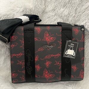 Ed Hardy Black and Red purse